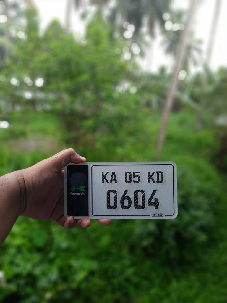 Crystal 3D Bike Number Plate