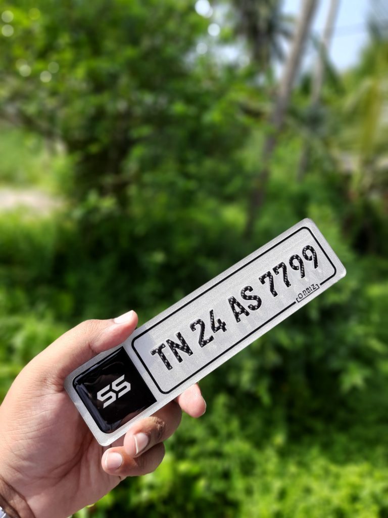 Crystal 3D Bike Number Plate