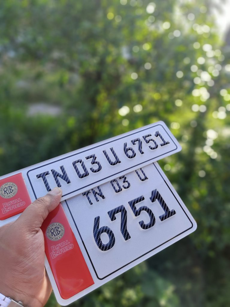 Royal Enfield Number Plates