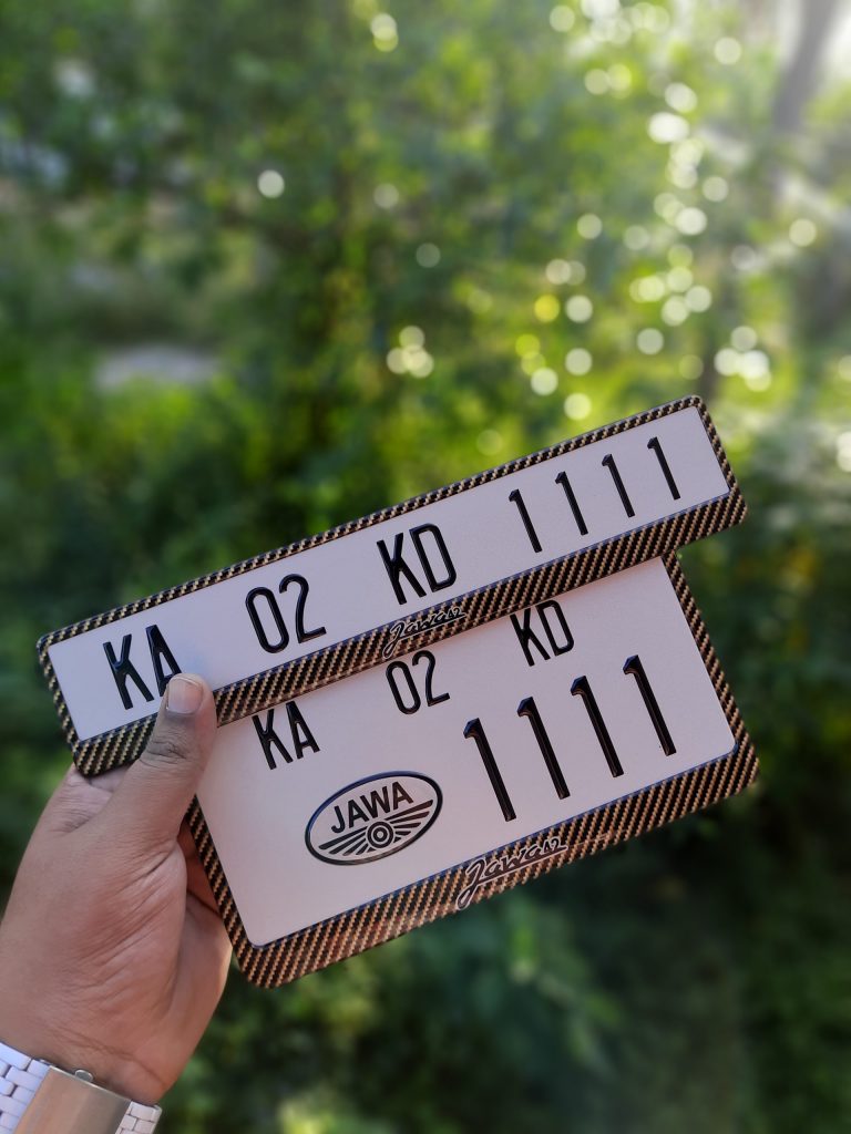 Jawa Bike Number Plate
