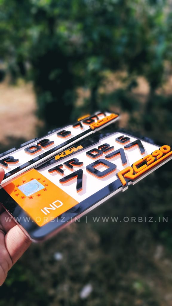 KTM Bike Number Plate
