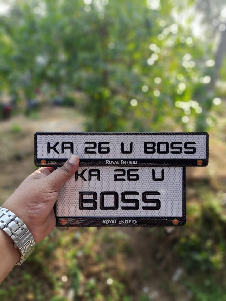 Boss number plate discount