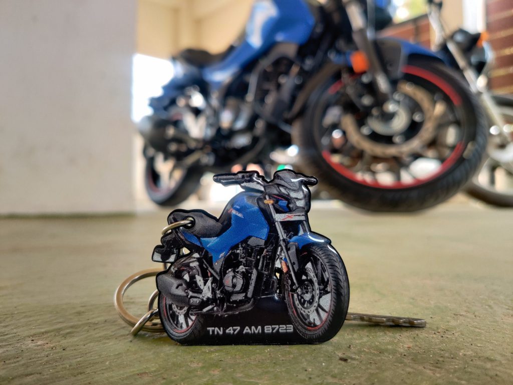 Bike/Car Shape Number Plate Keychain