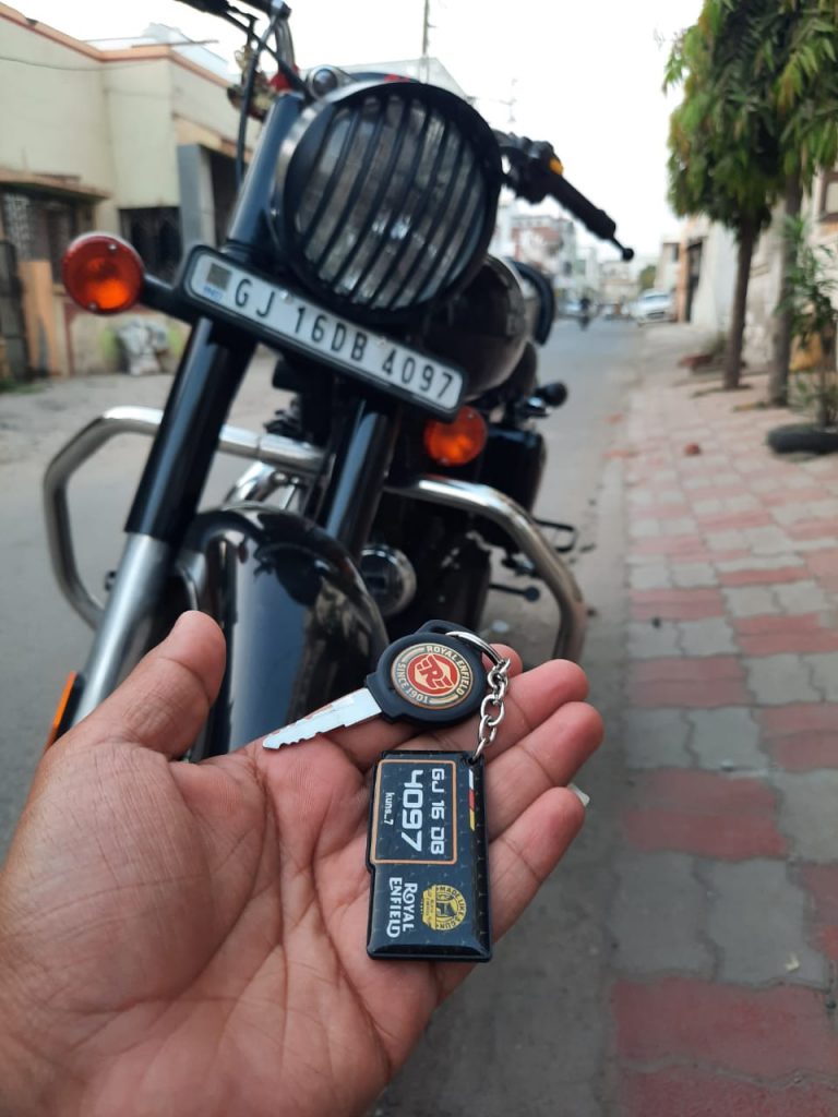 RE Number Plate Keychain