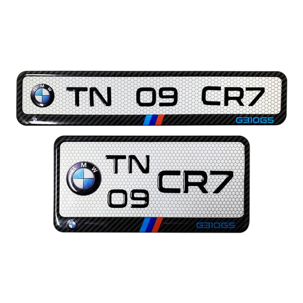 BMW Bike Gel Number Plate