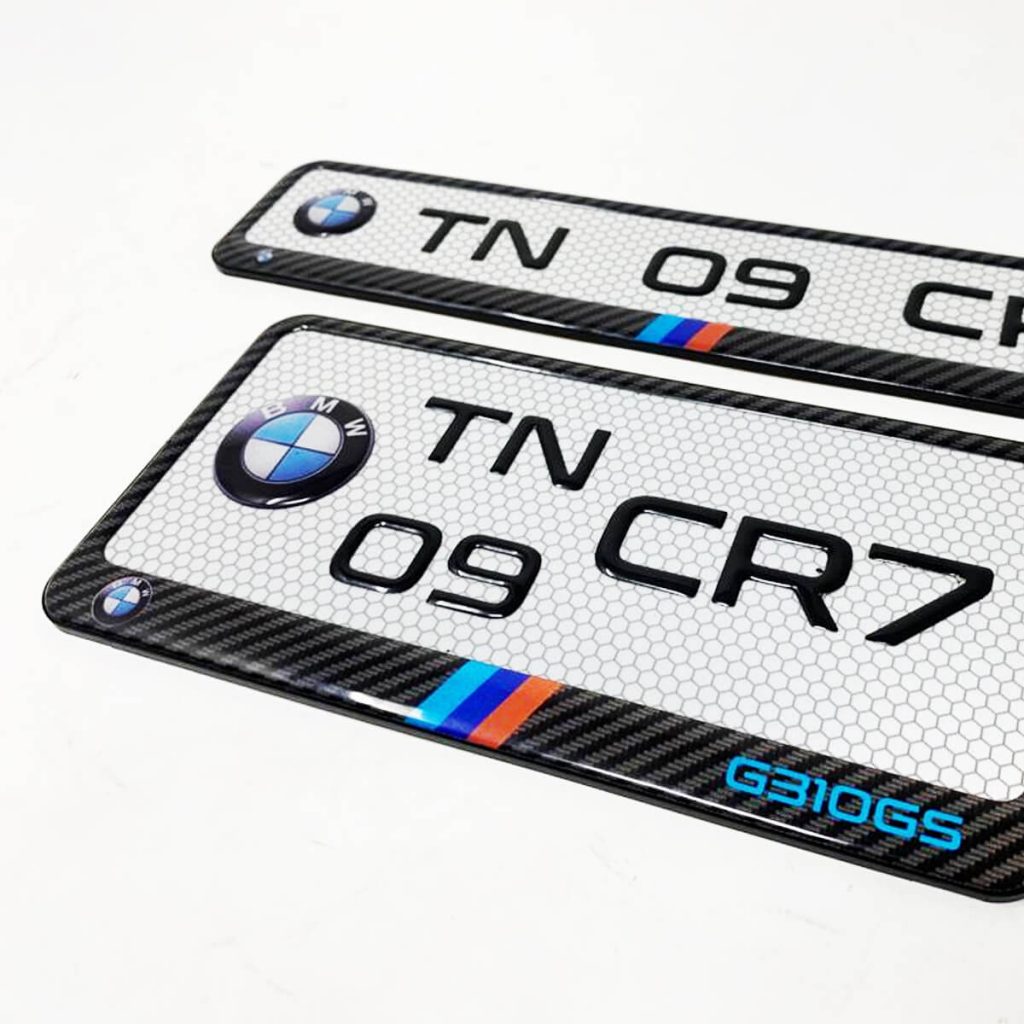 BMW Bike Gel Number Plate