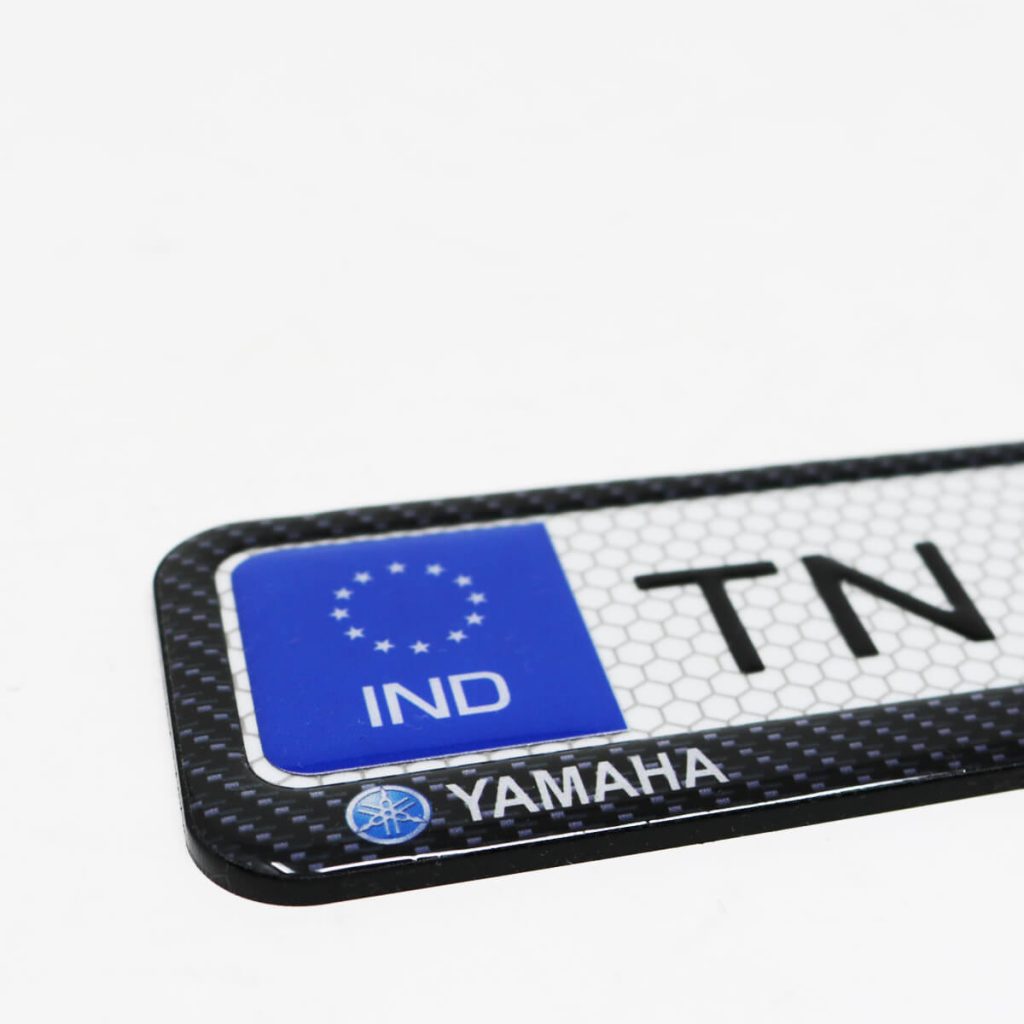 Blue IND Gel Number Plate