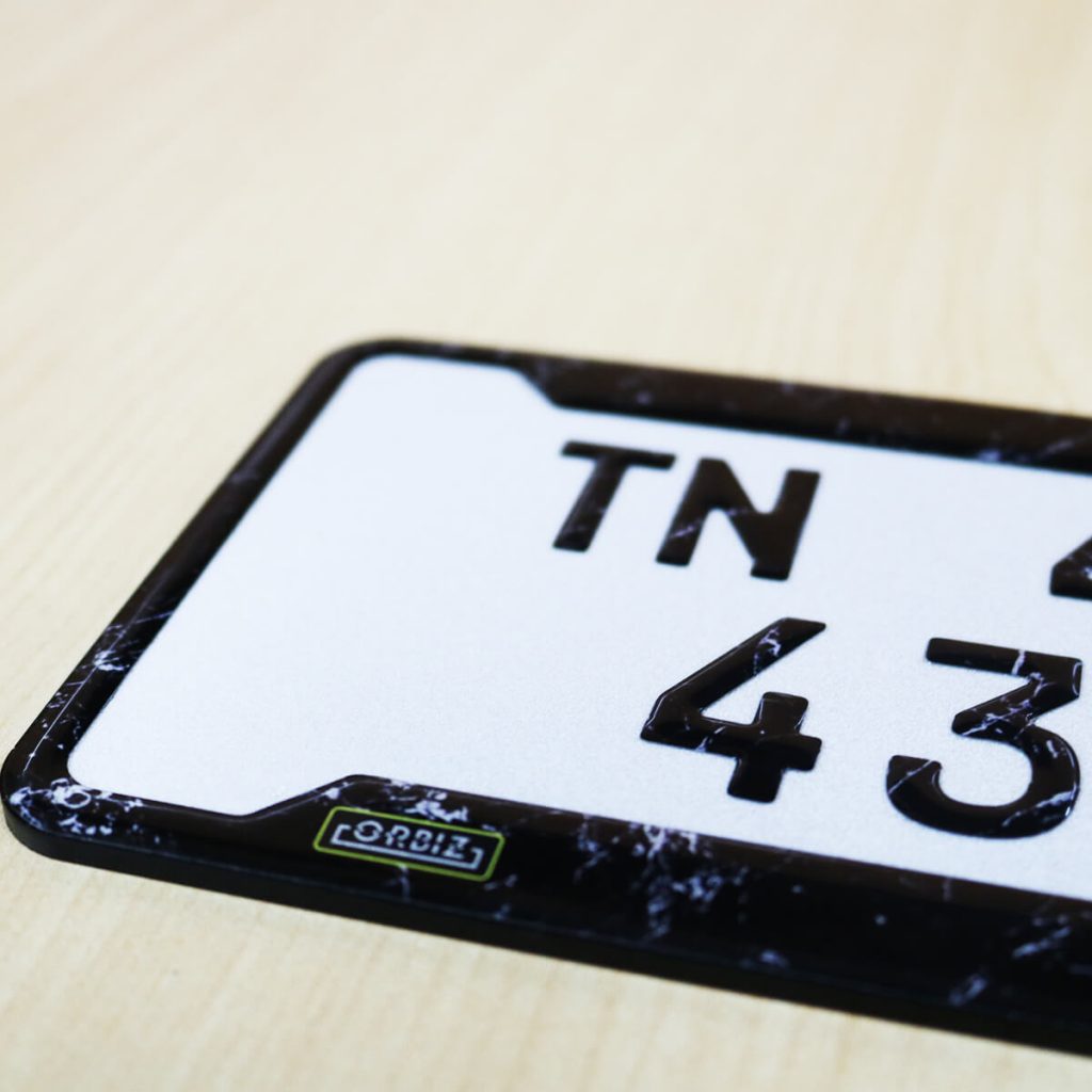 Bike Granite Gel Number Plate