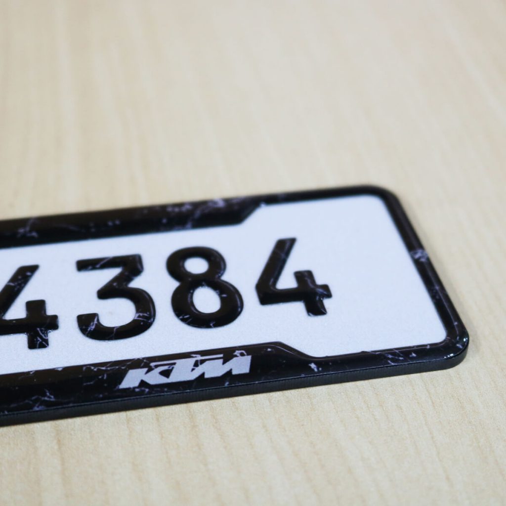 Bike Granite Gel Number Plate