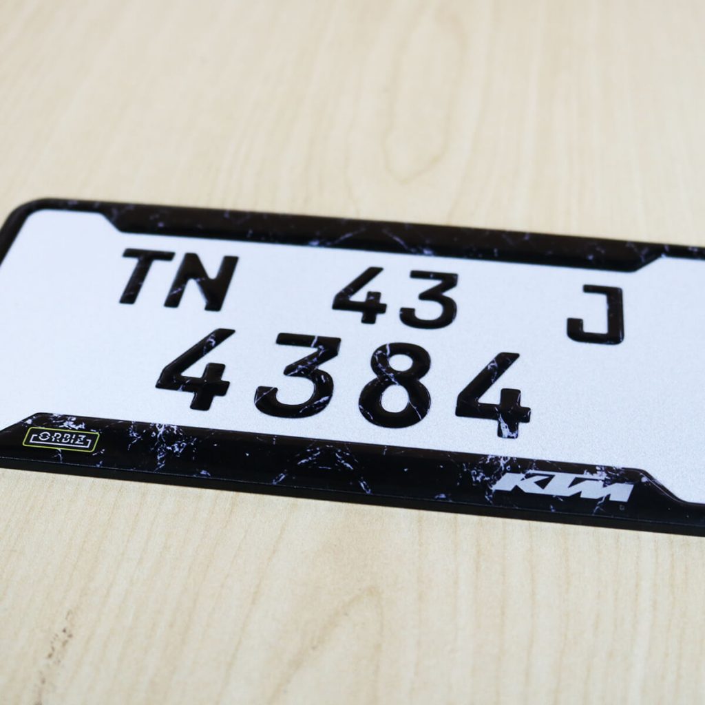 Bike Granite Gel Number Plate