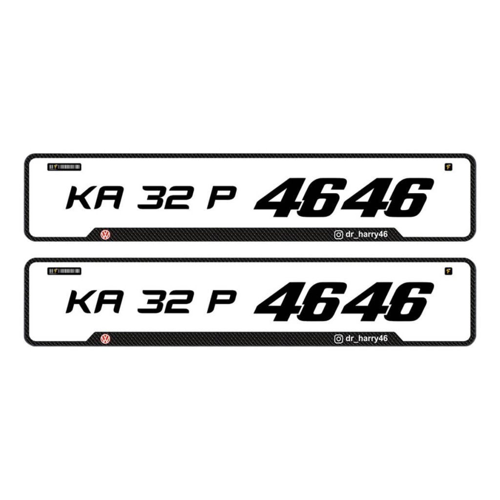 VR46 Gel Number Plate