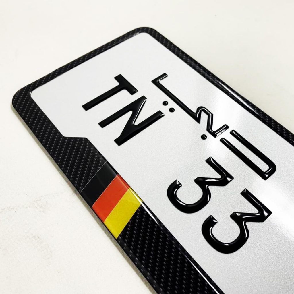 Dubai Gel Number Plate