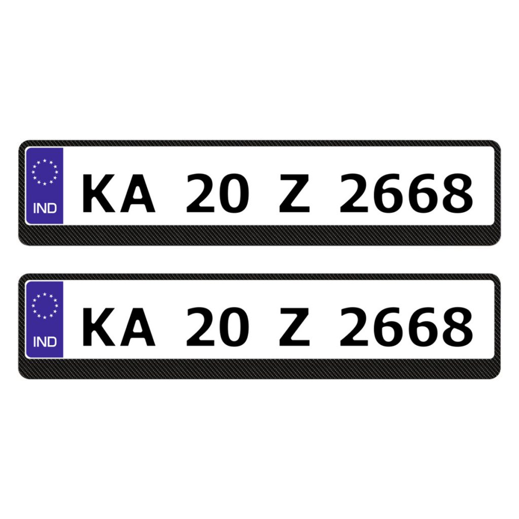 IND Blue Gel Number Plate