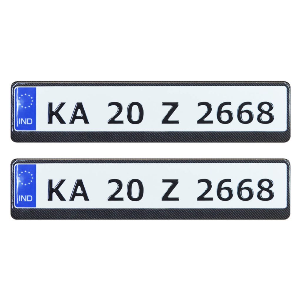 IND Blue Gel Number Plate