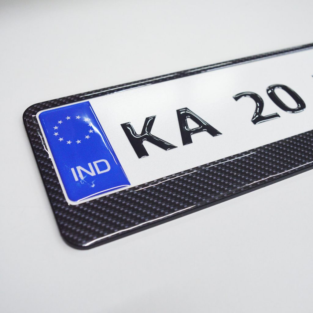 IND Blue Gel Number Plate