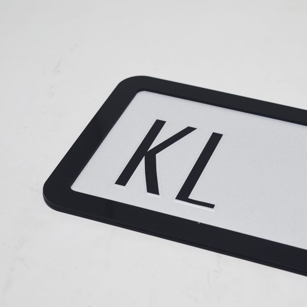 Custom Sticker Punching Number Plate