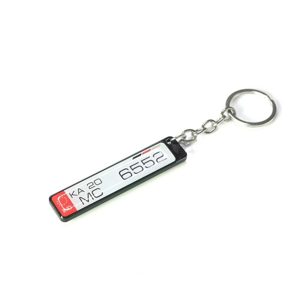 Gel Number Plate Car Keychain
