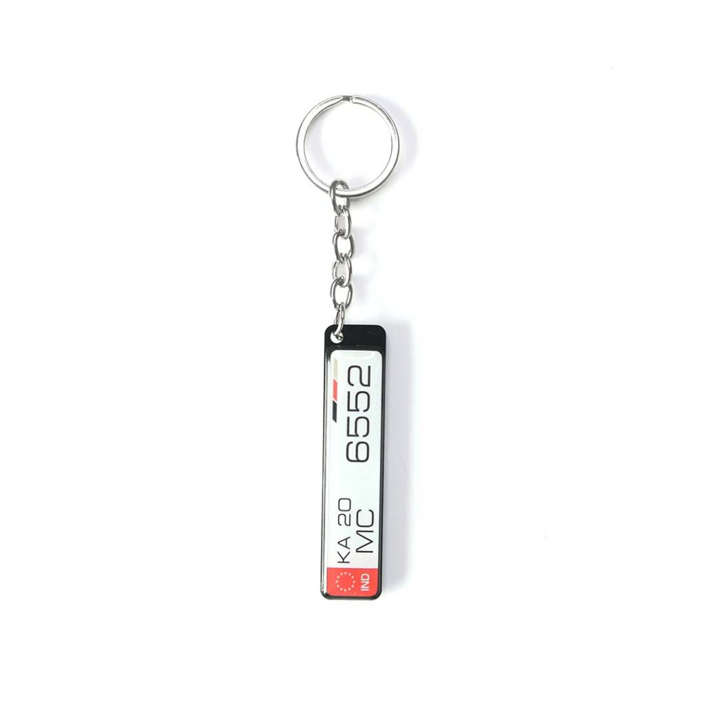 Gel Number Plate Car Keychain
