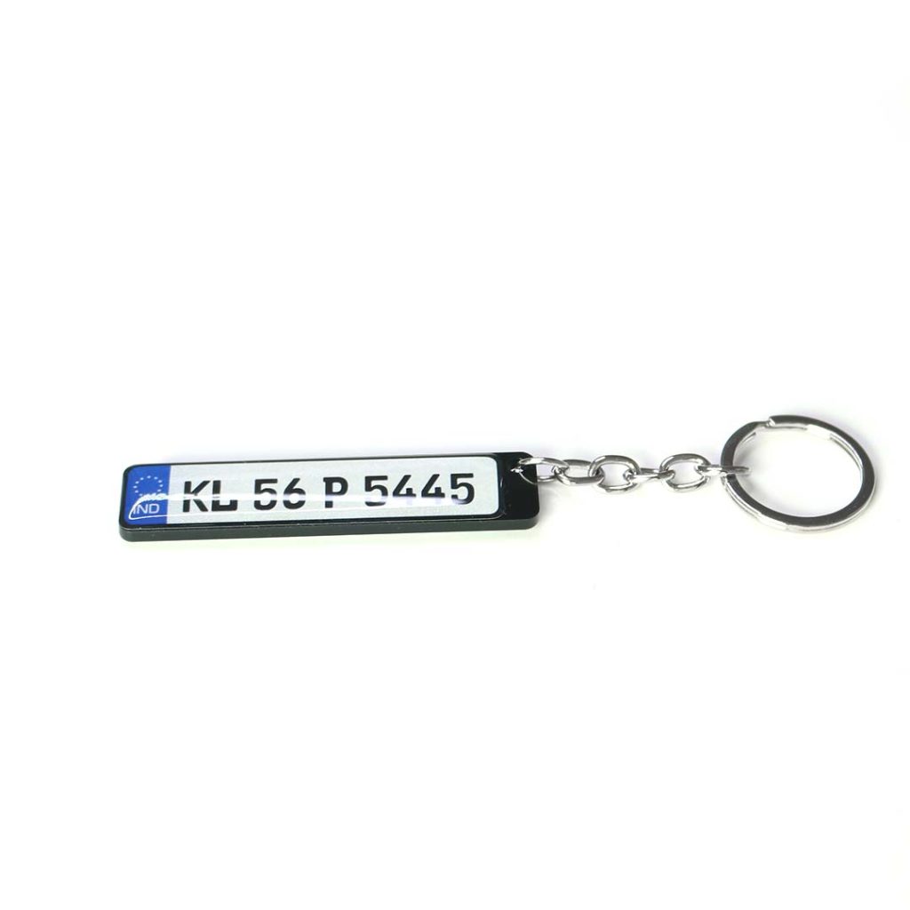 Gel Number Plate Keychain