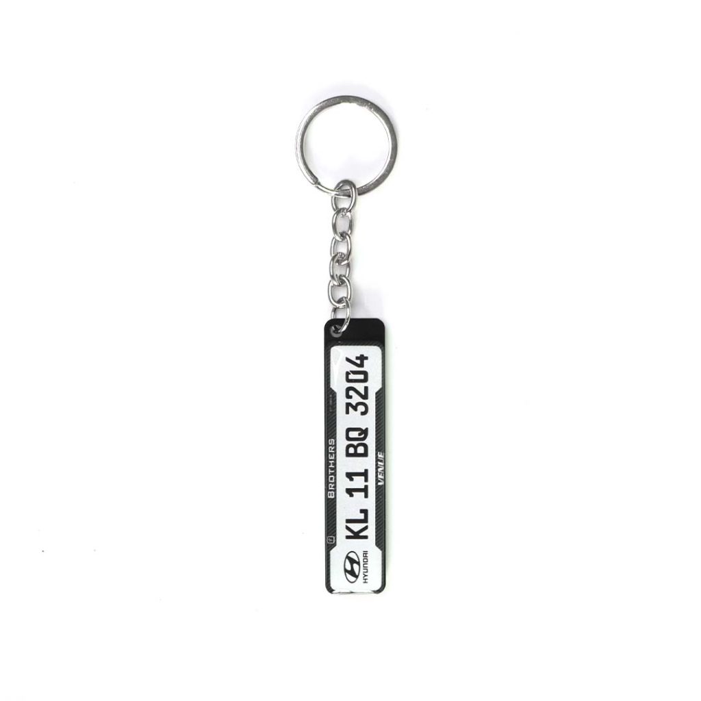 Gel Number Plate Keychain