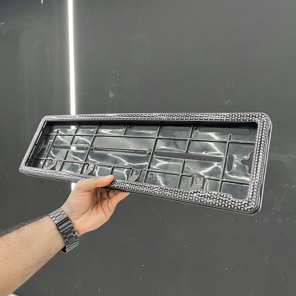 HSRP Car Number Plate Gel Frame -CARBON DIAGONAL