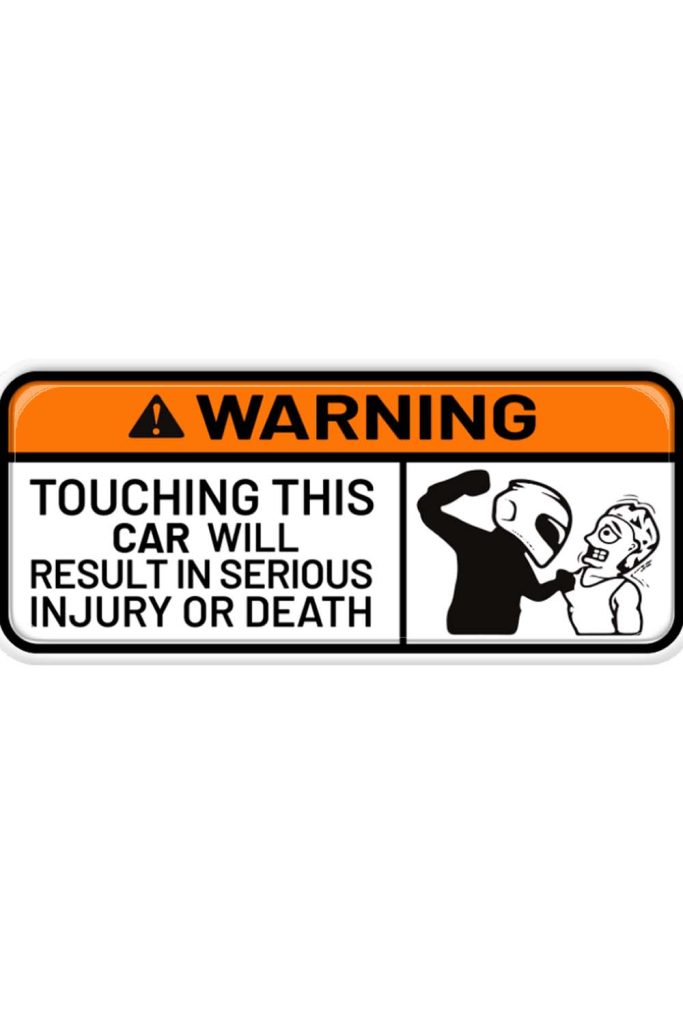 Warning Car Sticker