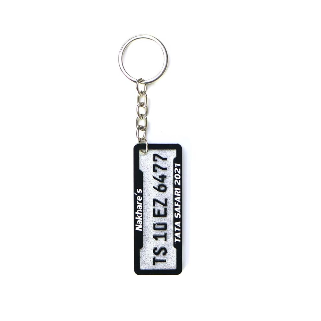 Acrylic Number Plate Keychain - NPD | NumberPlateDesign.com