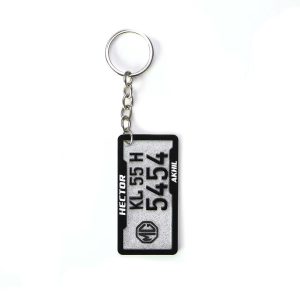 Acrylic number plate keychain