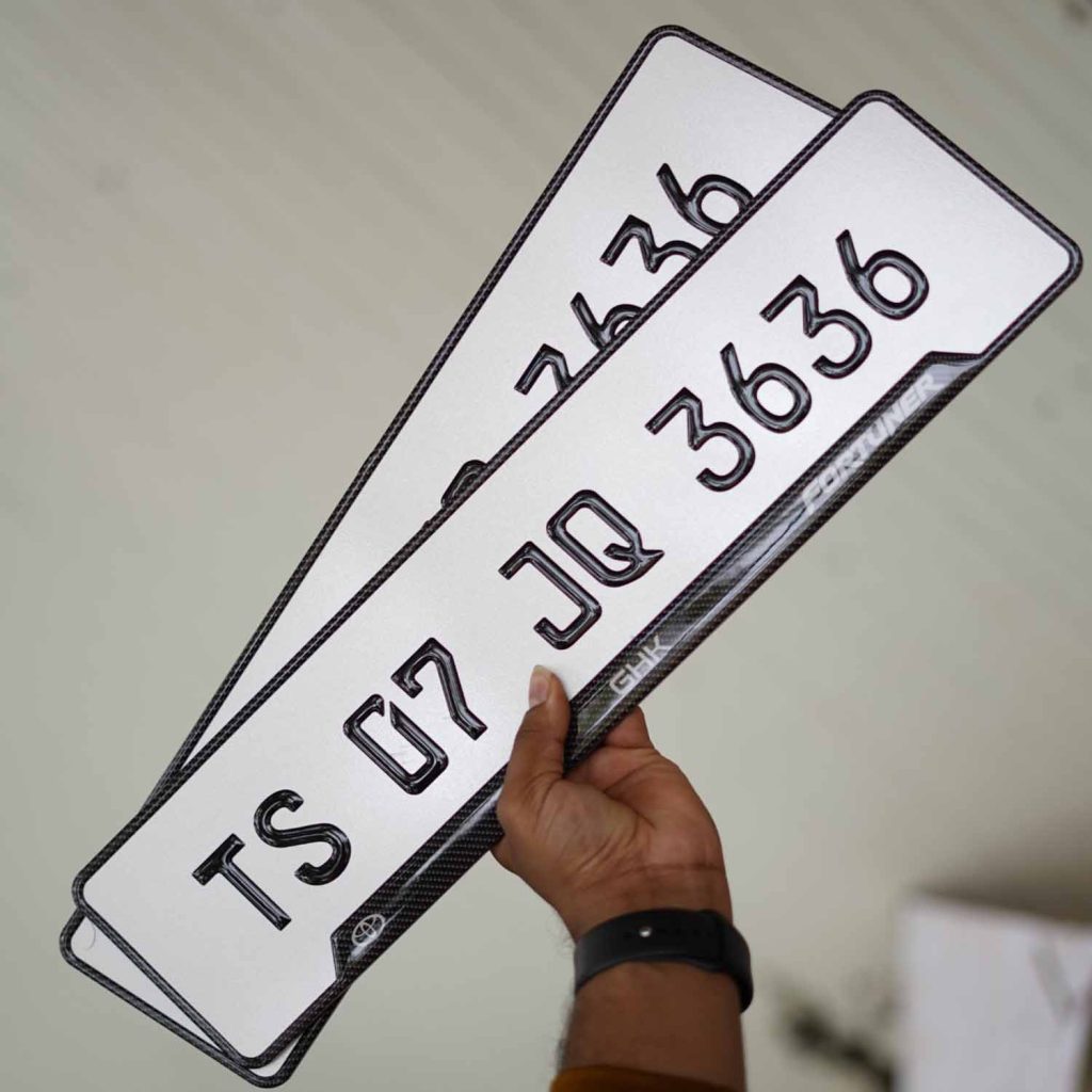 Customized Car Gel Number Plate