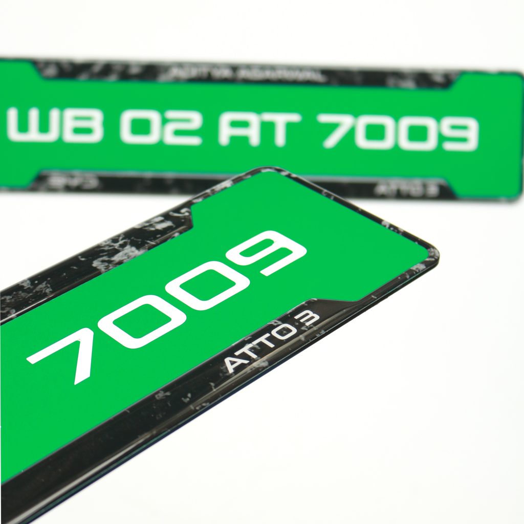 Electric Gel Number Plate For Car