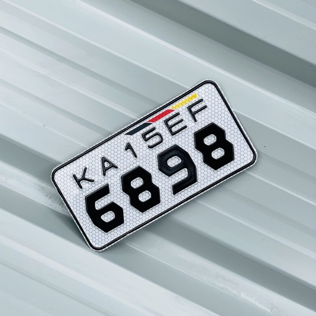 Euro Batman Honey Comb Bike Aluminium Punching Number Plate