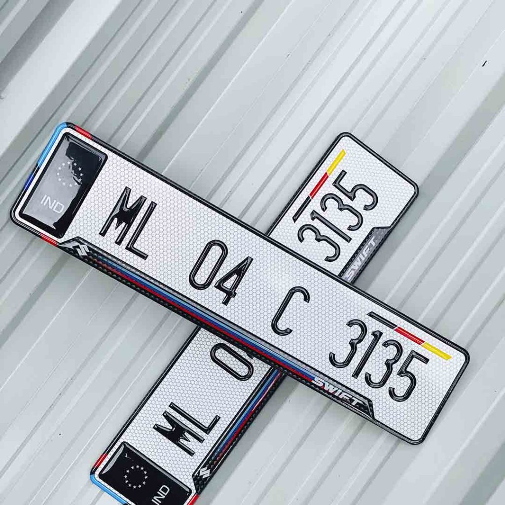 Car Gel Number Plate