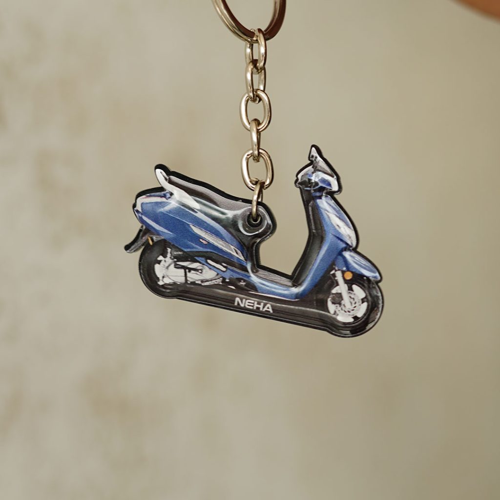 Customized Bike Shape Gel Keychain