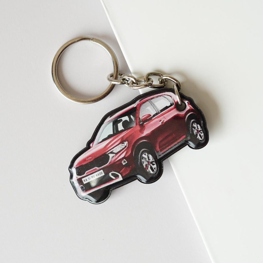 Customized Car Shape Gel Keychain