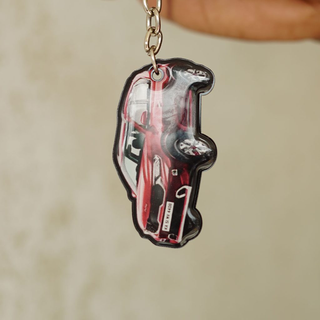 Customized Car Shape Gel Keychain