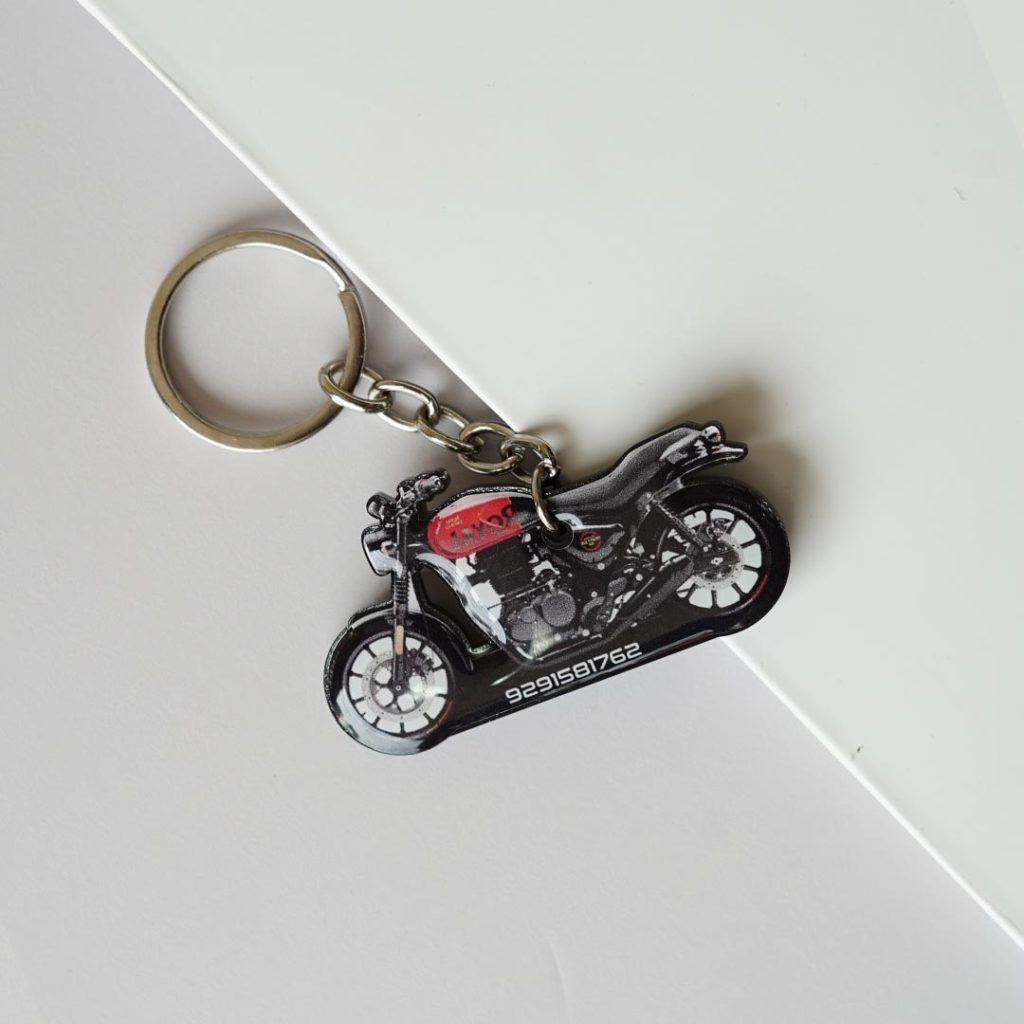 Customized Bike Shape Gel Keychain