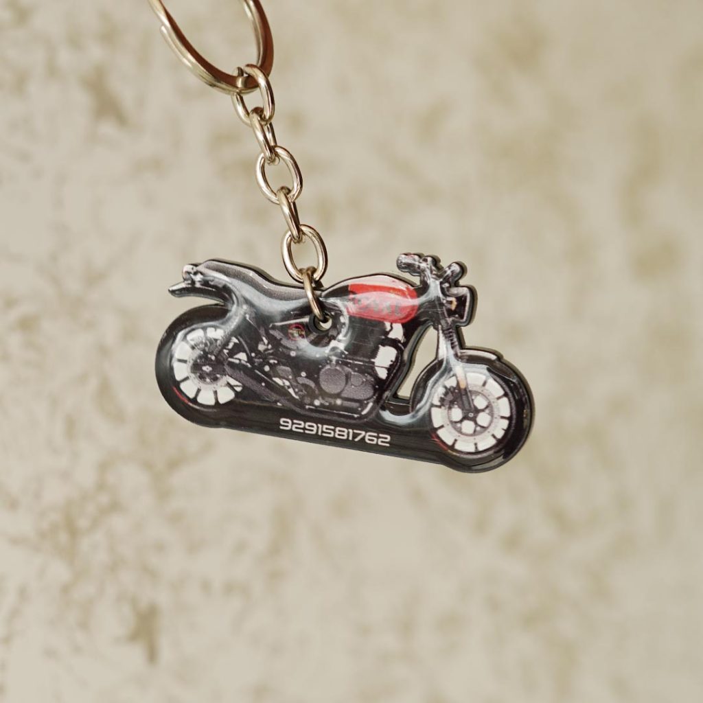 Customized Bike Shape Gel Keychain