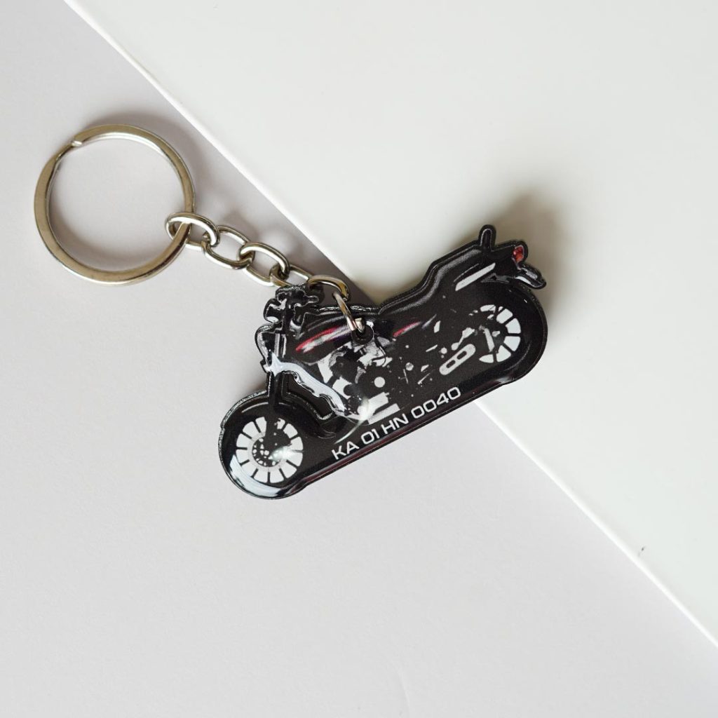 Customized Bike Shape Gel Keychain