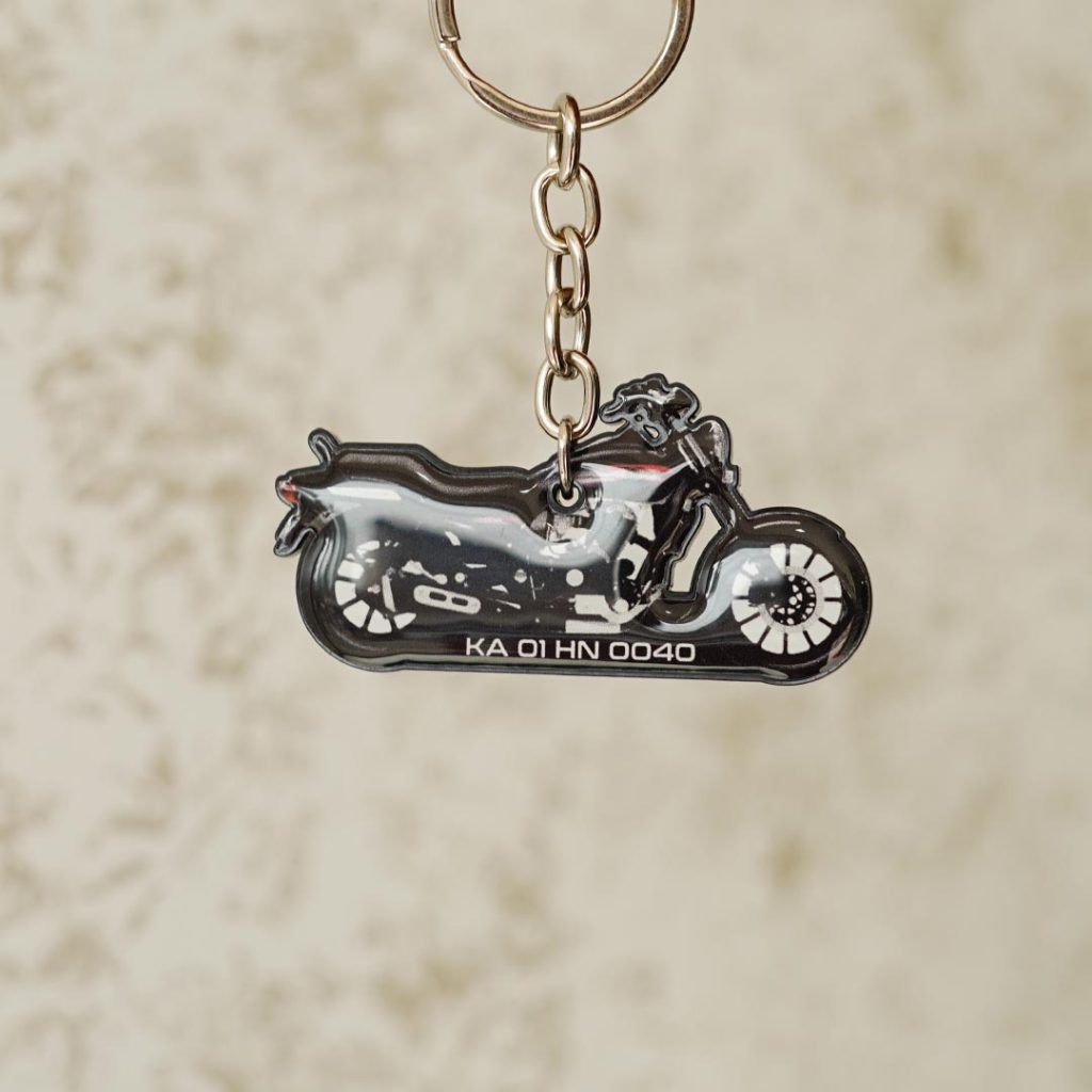 Customized Bike Shape Gel Keychain