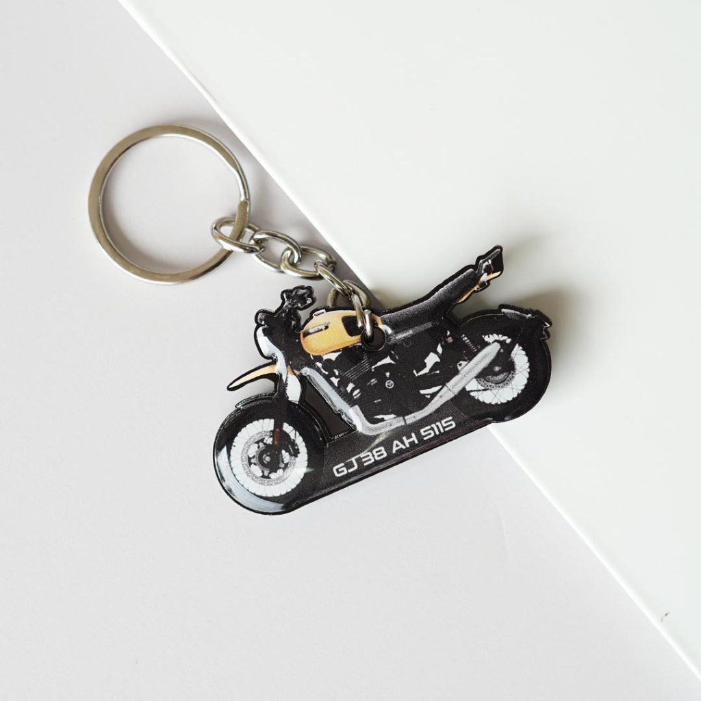Customized Bike Shape Gel Keychain