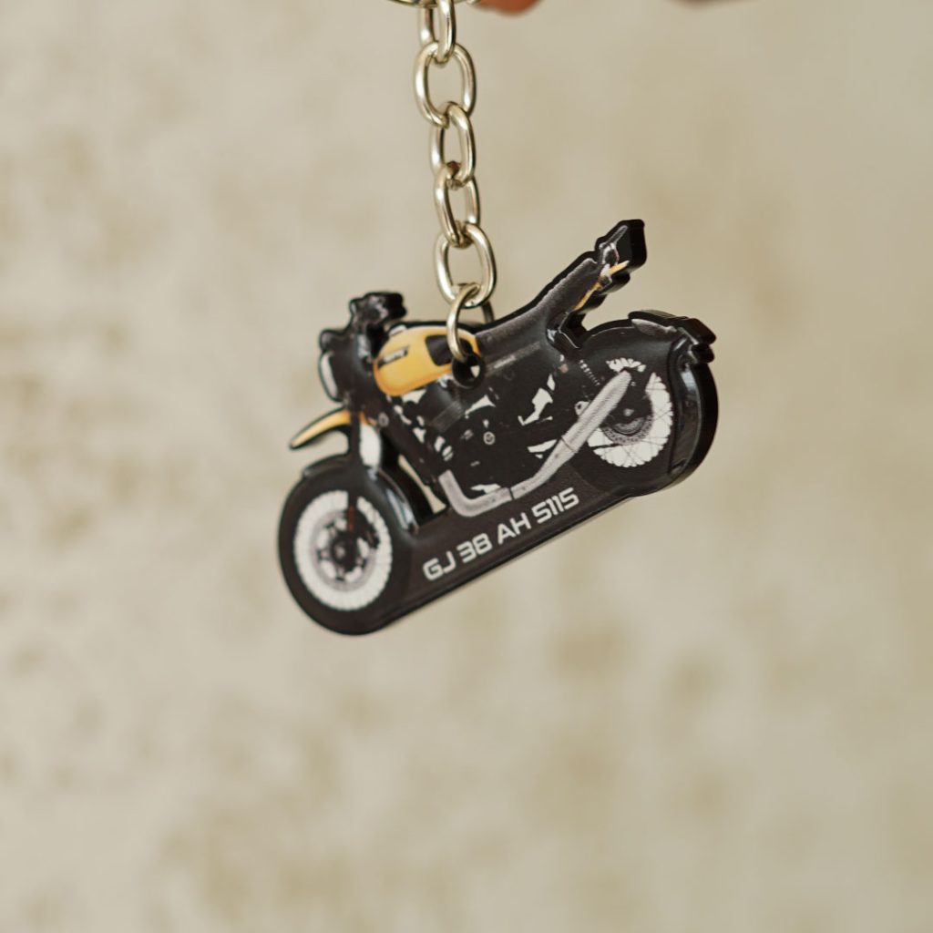 Customized Bike Shape Gel Keychain