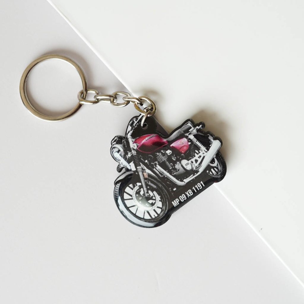 Customized Bike Shape Gel Keychain