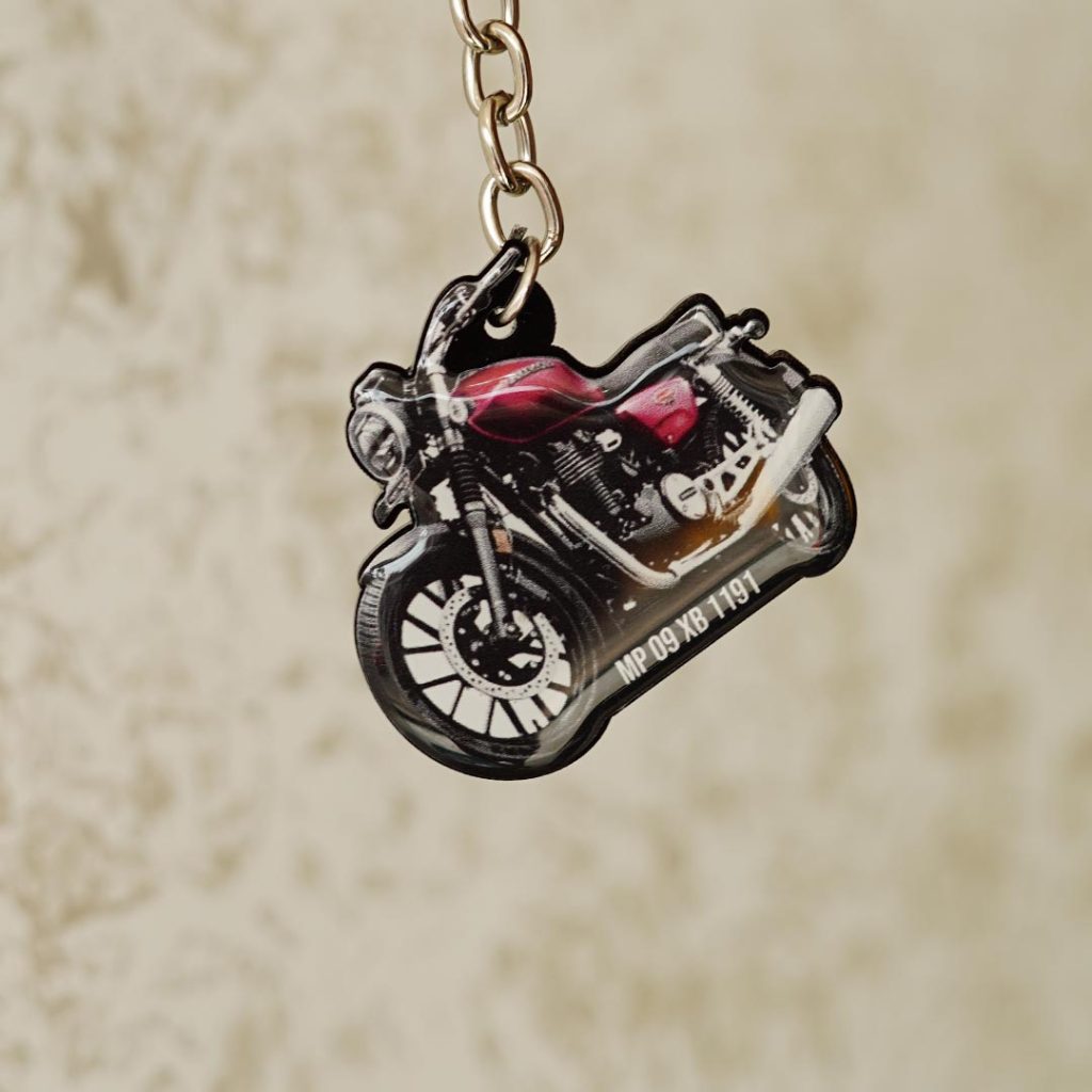 Customized Bike Shape Gel Keychain