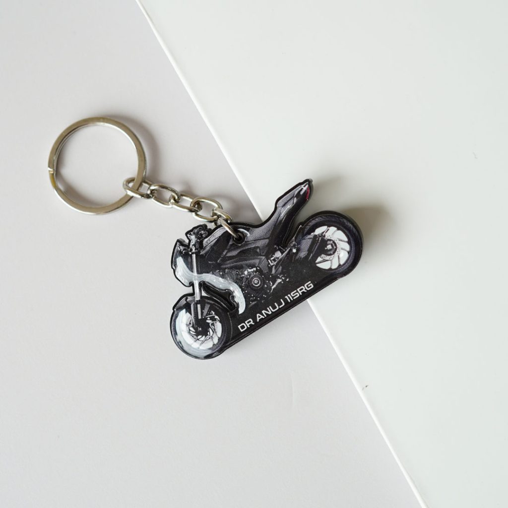 Customized Bike Shape Gel Keychain