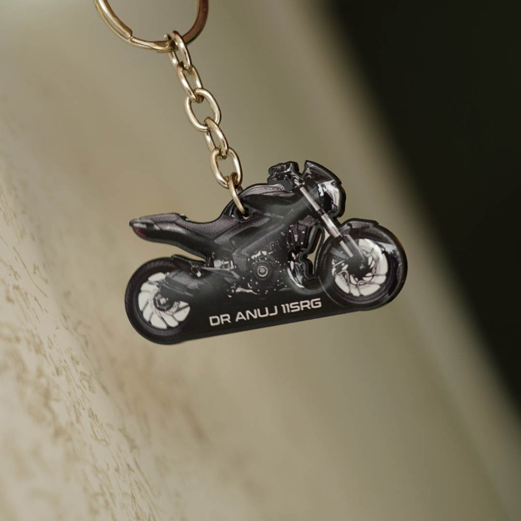 Customized Bike Shape Gel Keychain