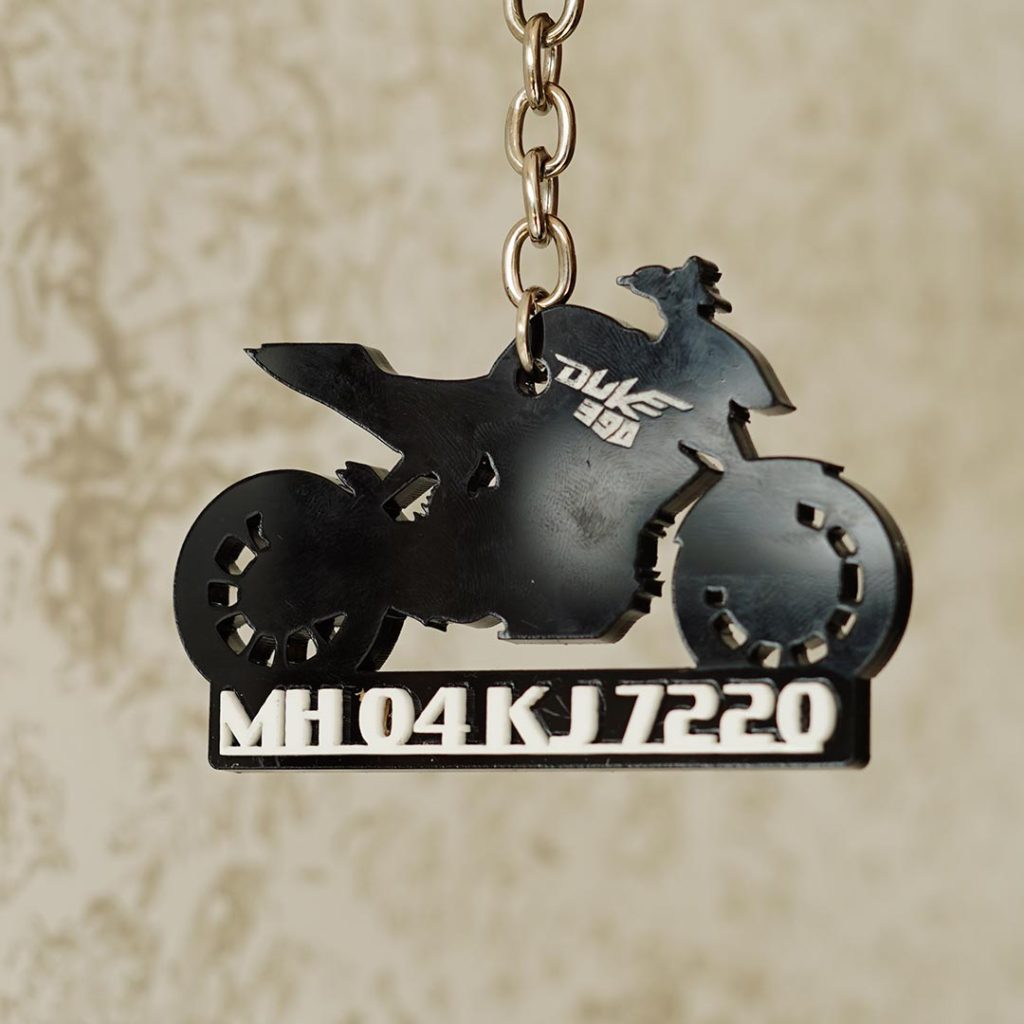 Customized Bike Shape Acrylic Keychain