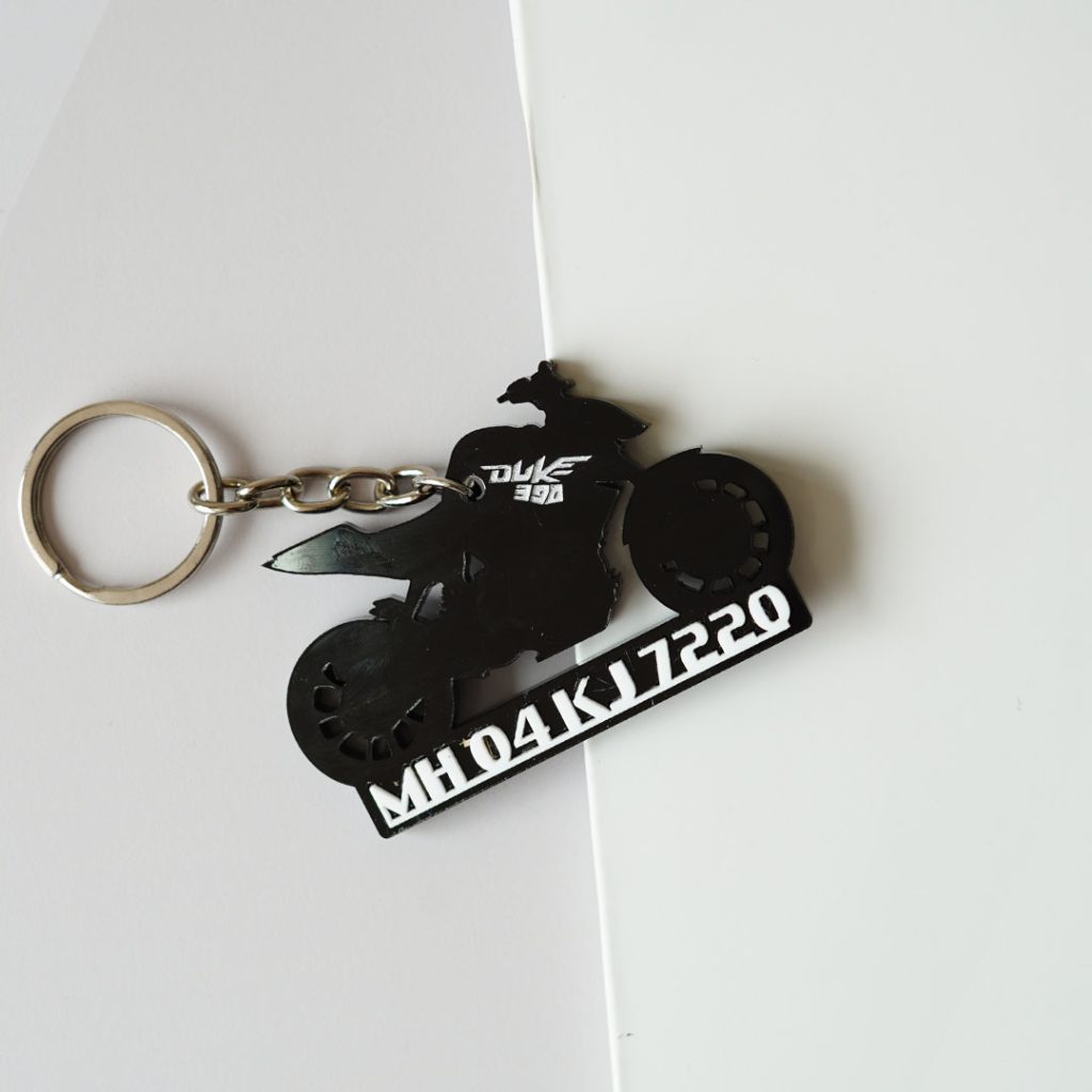 Customized Bike Shape Acrylic Keychain
