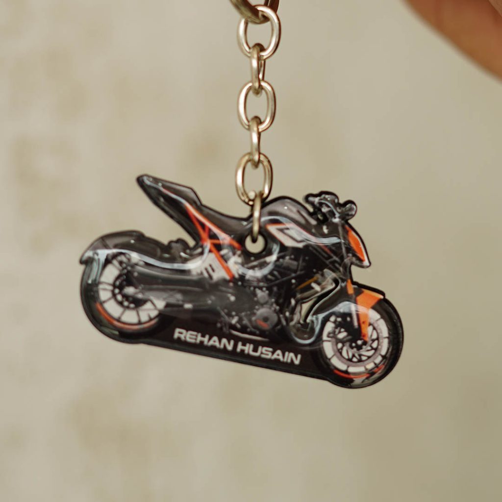 Customized Bike Shape Gel Keychain