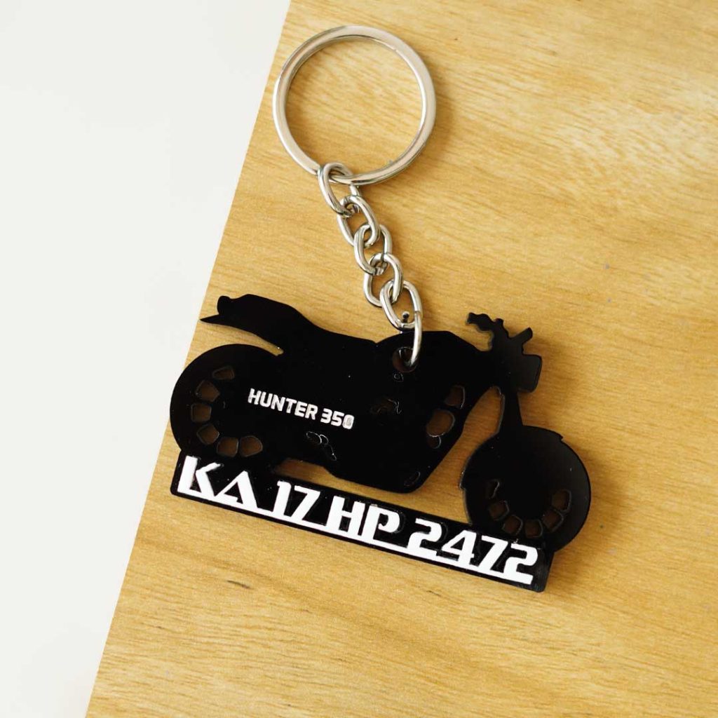 Customized Bike Shape Acrylic Keychain