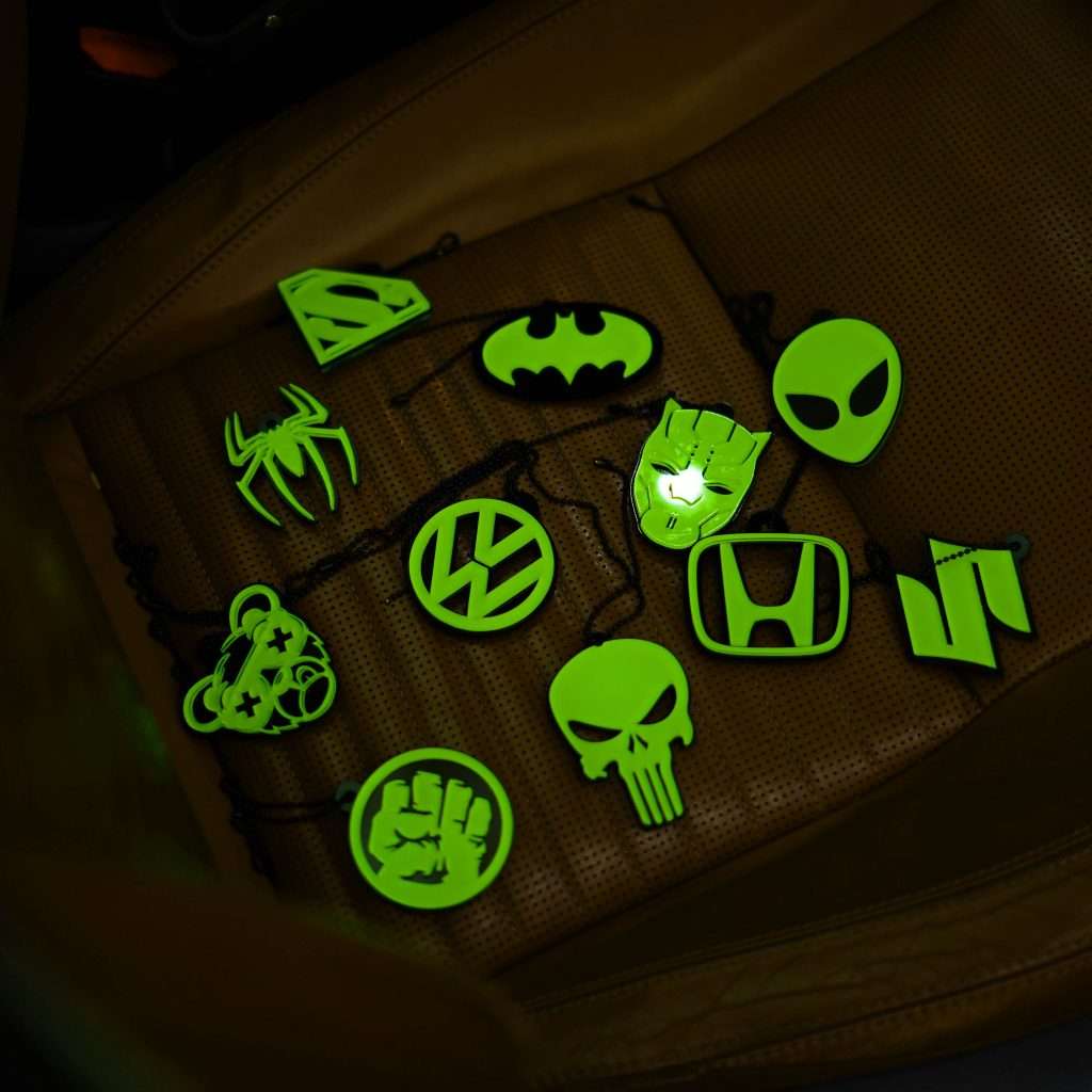 Fluorescent Green Honda Car Mirror Hanging